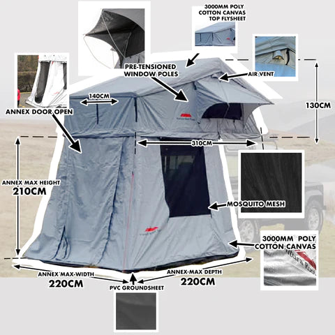 Ventura Delexe 1.4 Roof Top Tent. (Extended) + ANNEX