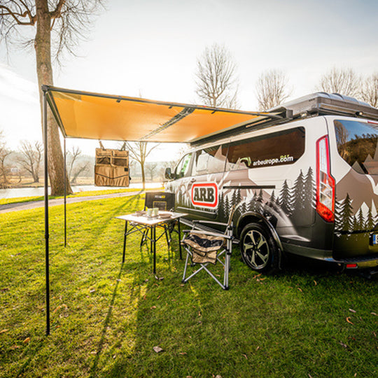 ARB Aluminium Case Awning Black With Light Installed 3000mm X 2500mm