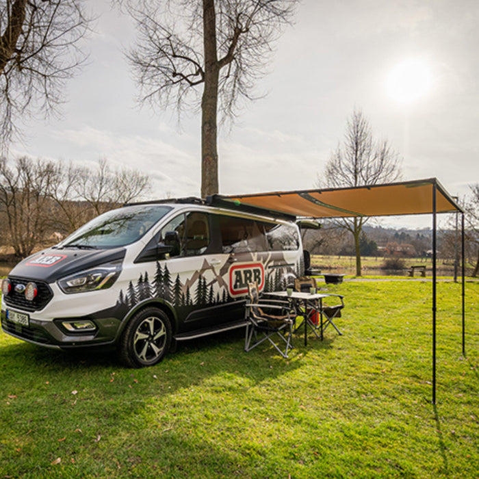 ARB Aluminium Case Awning Black With Light Installed 3000mm X 2500mm